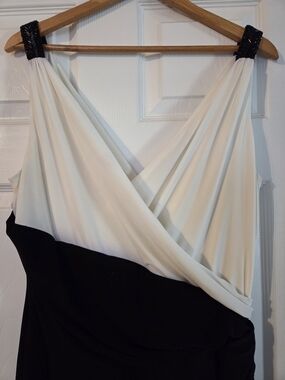 Lauren Ralph Lauren White Draped Dress with Beaded Detail